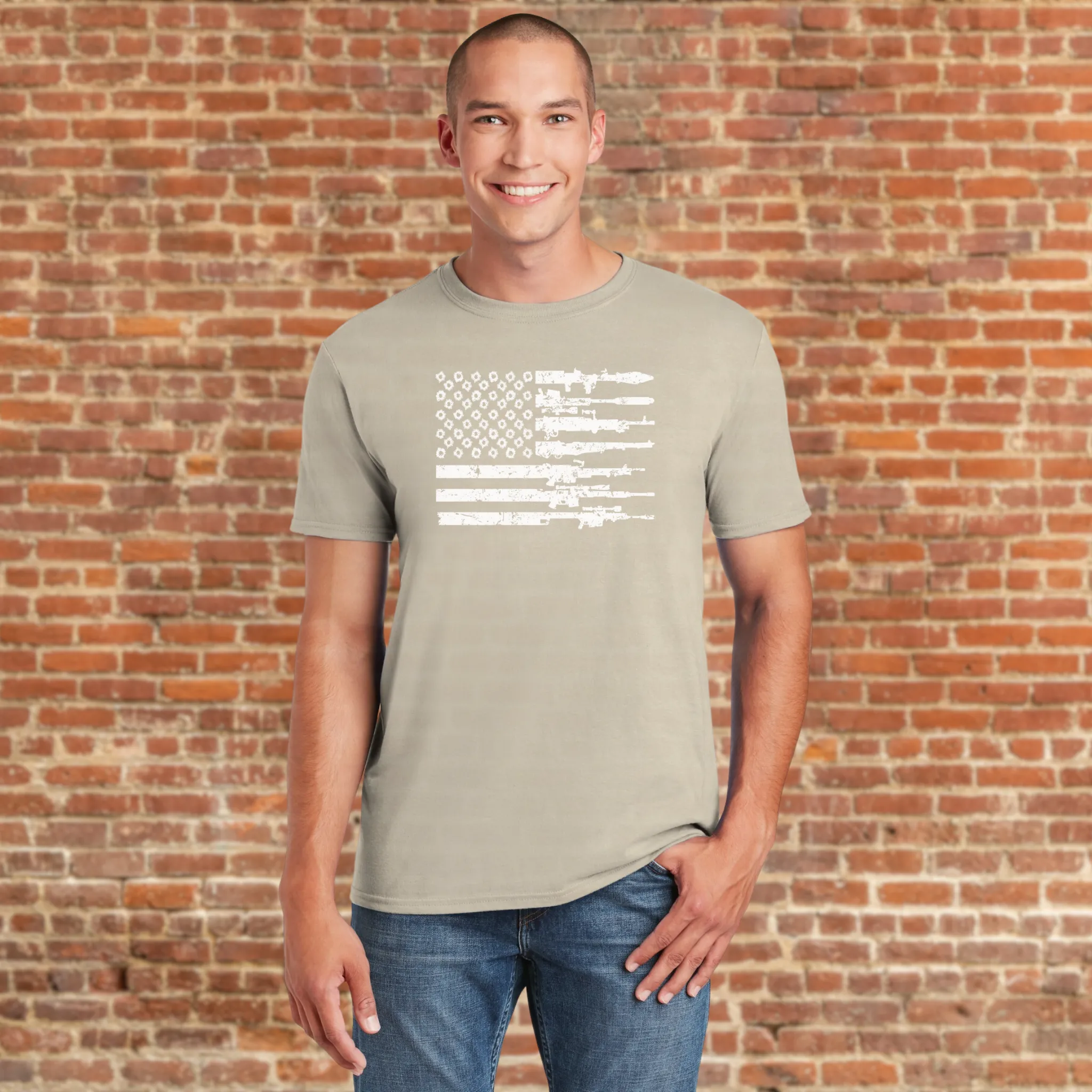 Guns & Bullets American Flag T-Shirt