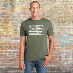 Guns & Bullets American Flag T-Shirt