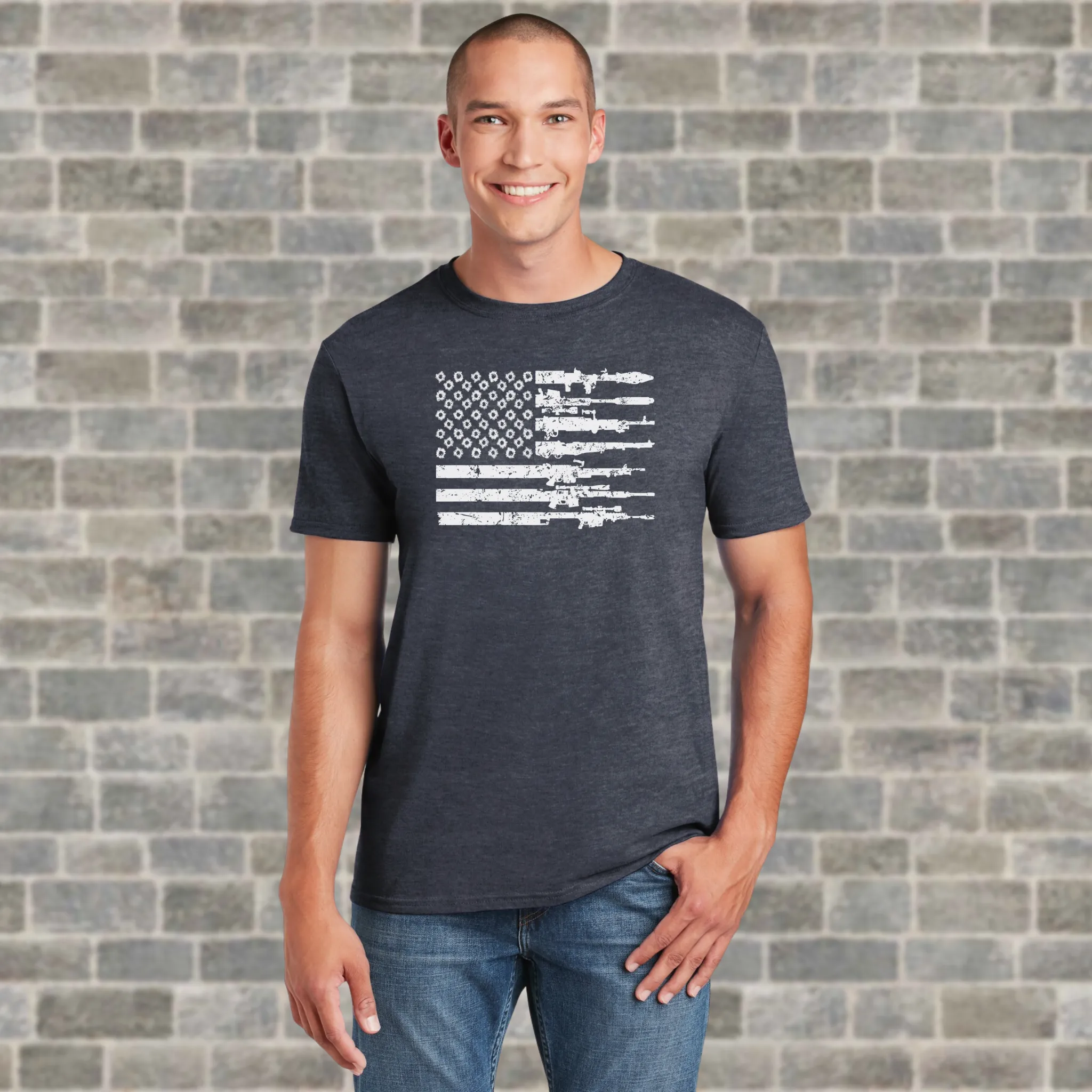Guns & Bullets American Flag T-Shirt