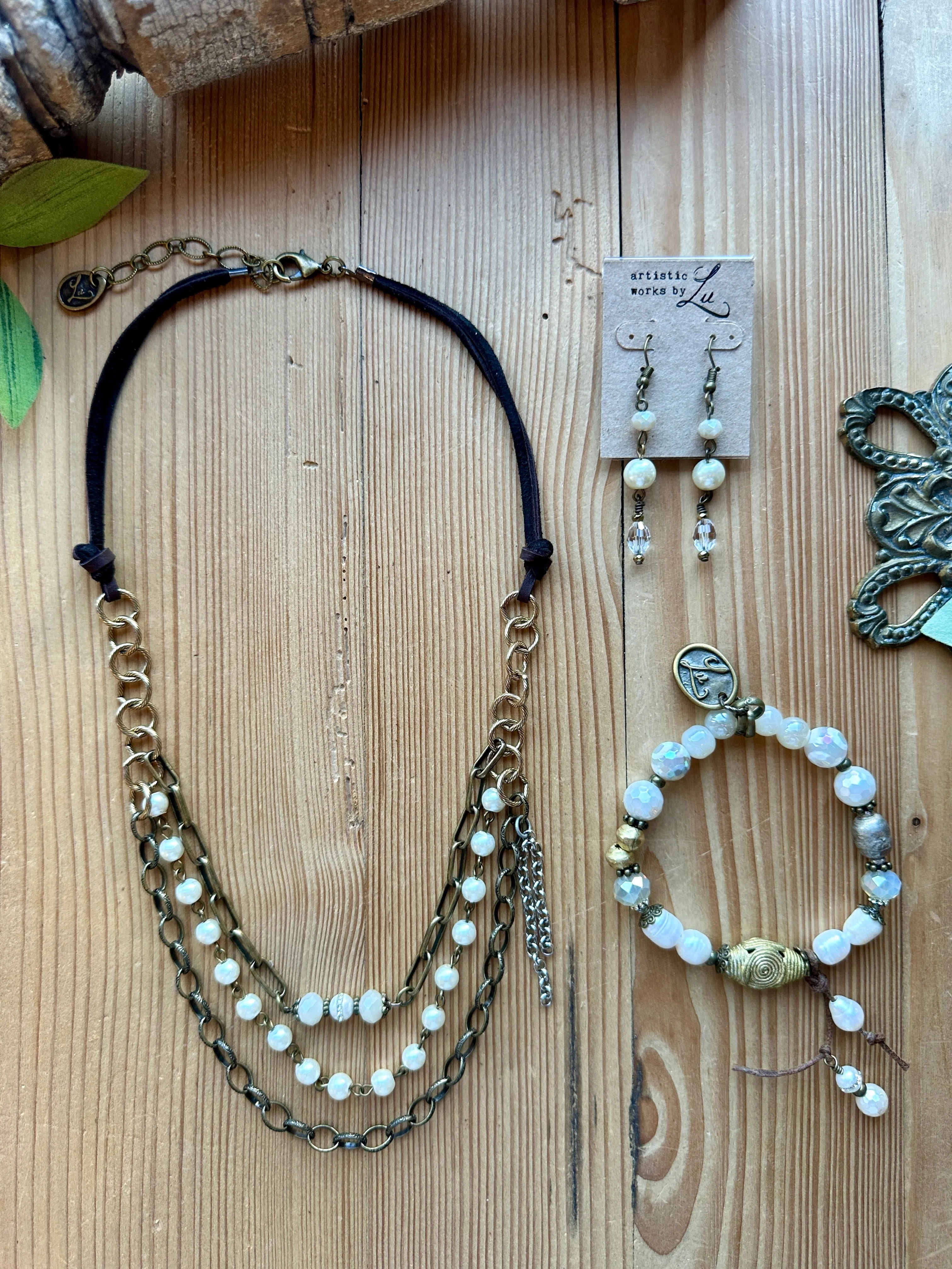 Gypsy Pearl Beaded Stretchy Bracelet