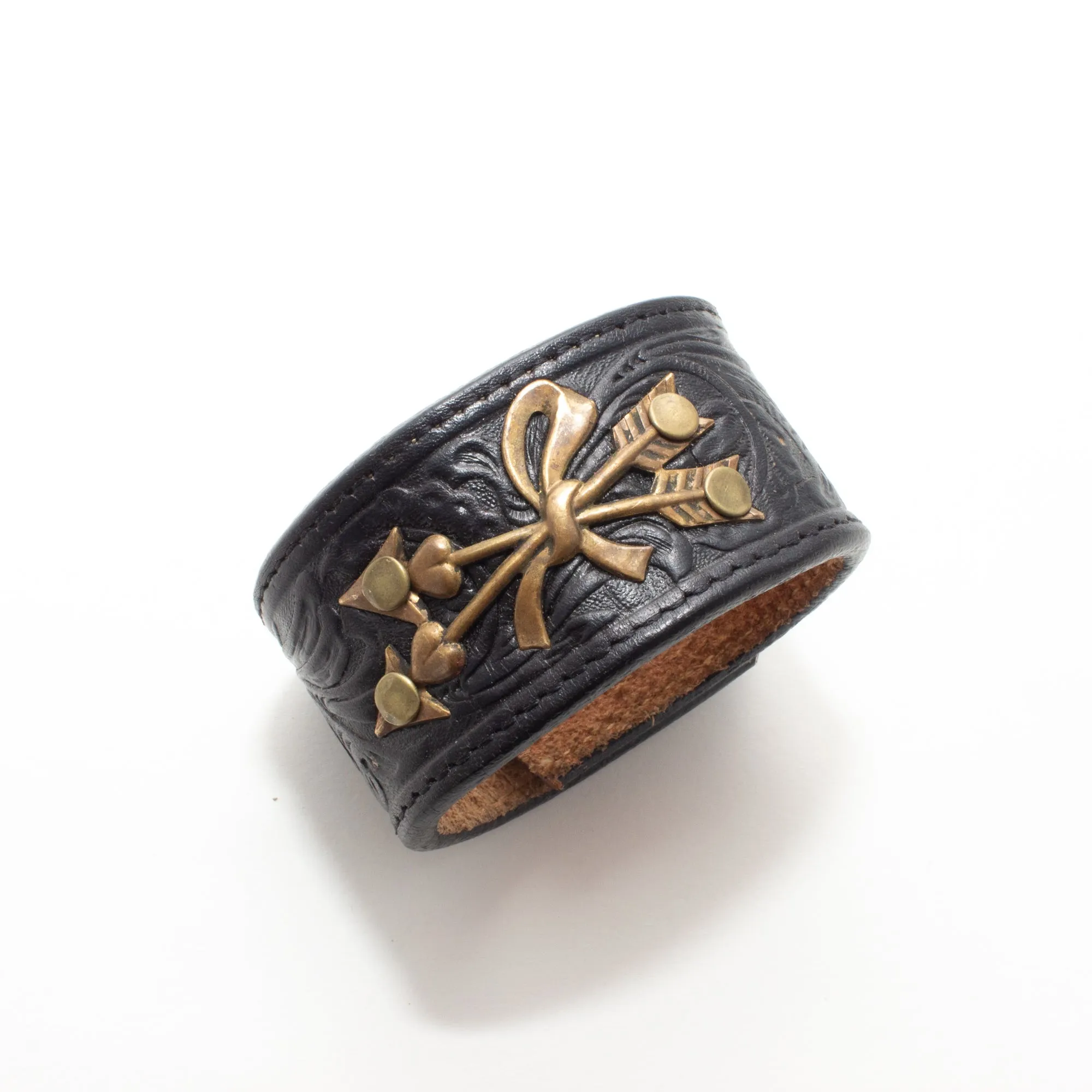 Handcrafted Leather & Metal Arrows Cuff