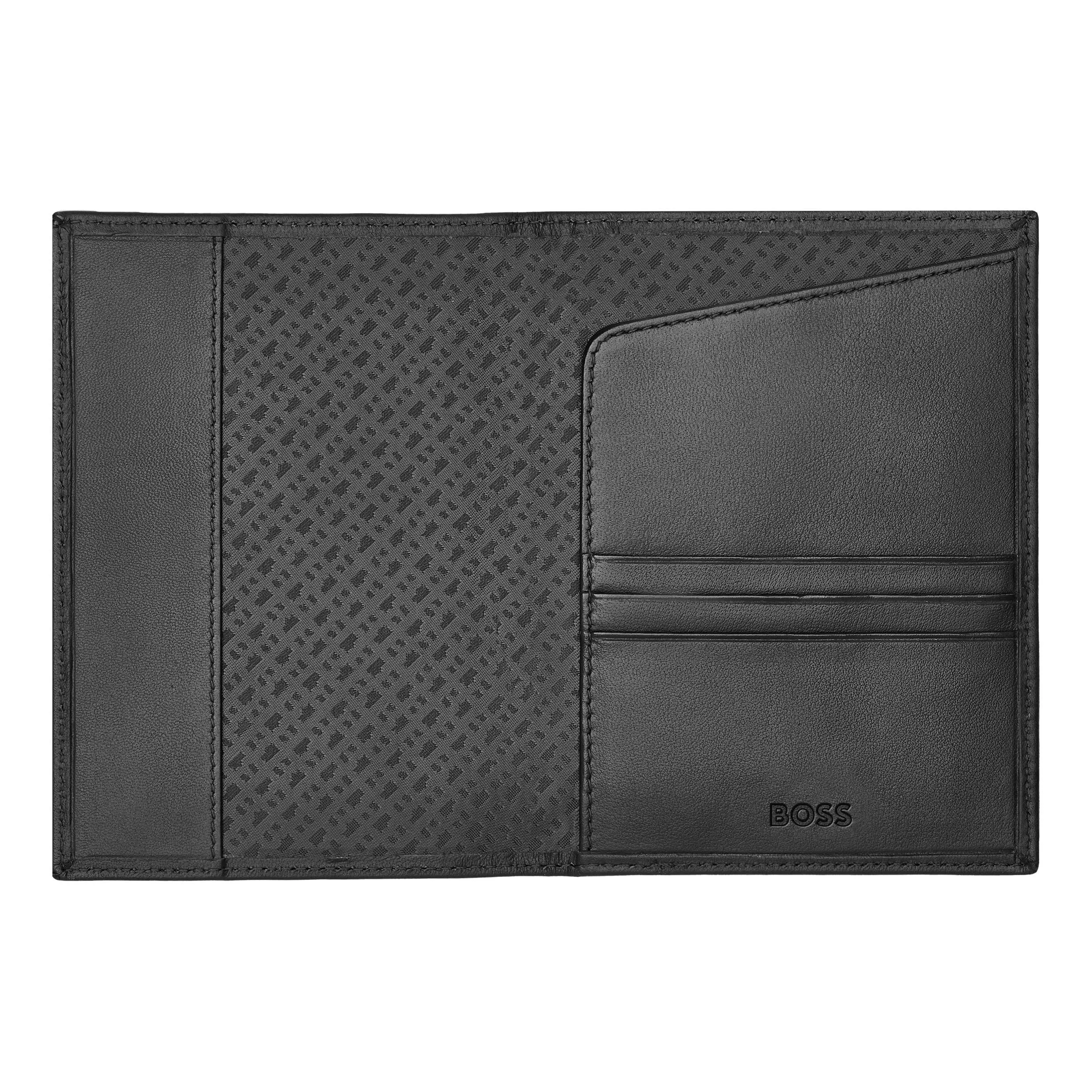 HUGO BOSS HLP403A-Passport holder Classic Smooth Black