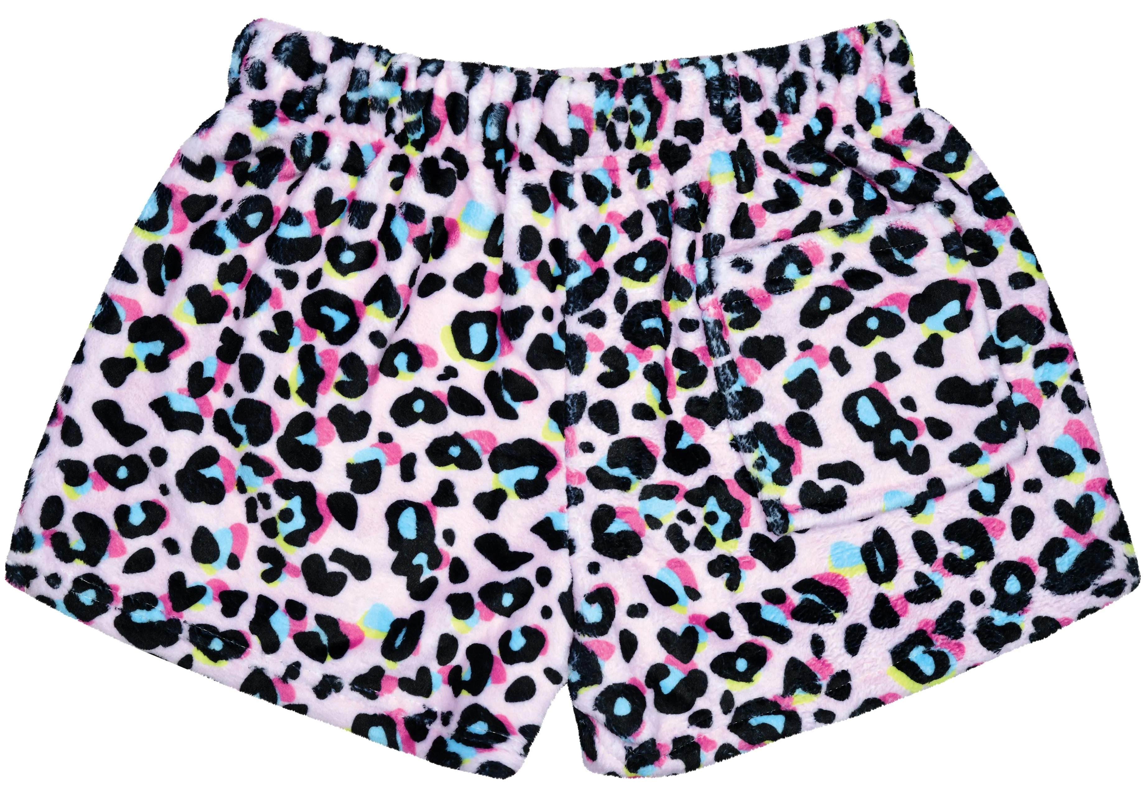 Iscream Pink Leopard Plush Shorts