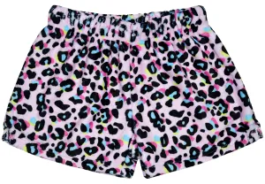 Iscream Pink Leopard Plush Shorts