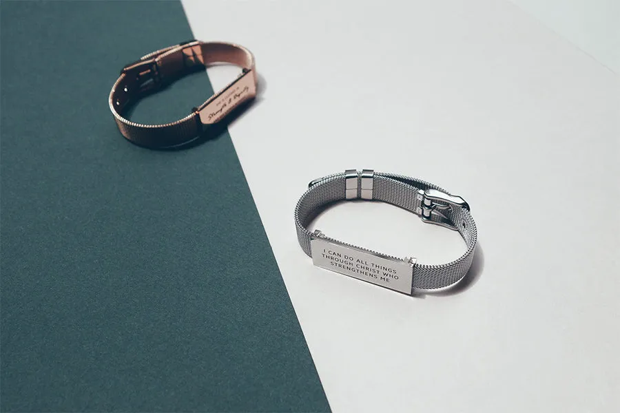 J&Co Foundry Classic Little Message Plate Bracelet