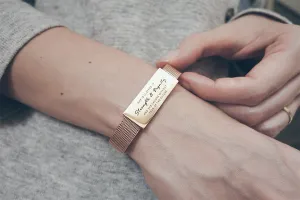 J&Co Foundry Classic Little Message Plate Bracelet