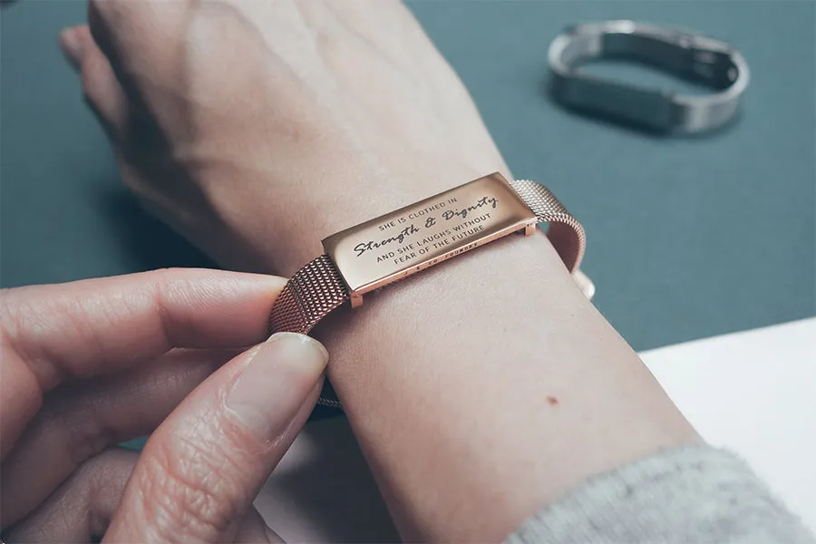 J&Co Foundry Classic Little Message Plate Bracelet