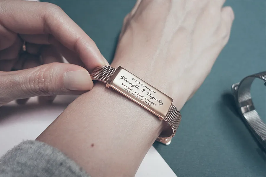 J&Co Foundry Classic Little Message Plate Bracelet