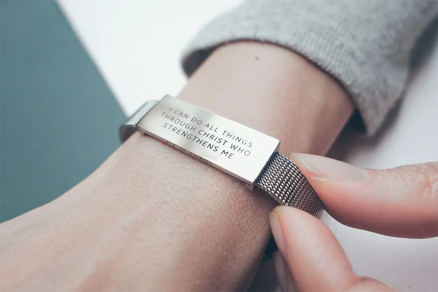 J&Co Foundry Classic Little Message Plate Bracelet