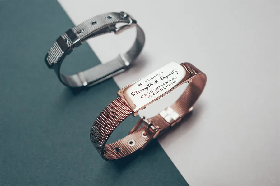 J&Co Foundry Classic Little Message Plate Bracelet