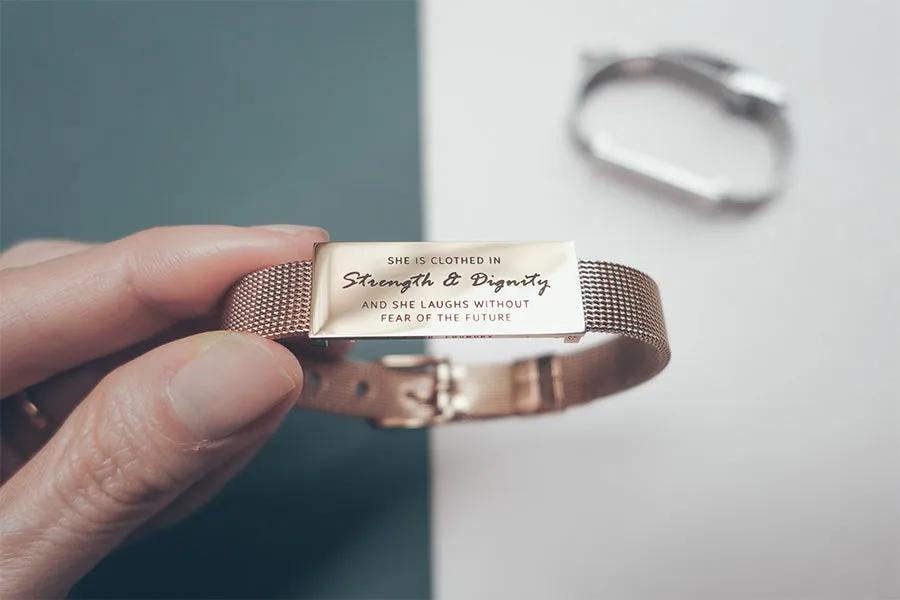 J&Co Foundry Classic Little Message Plate Bracelet