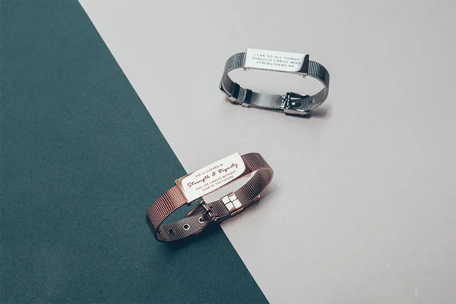 J&Co Foundry Classic Little Message Plate Bracelet