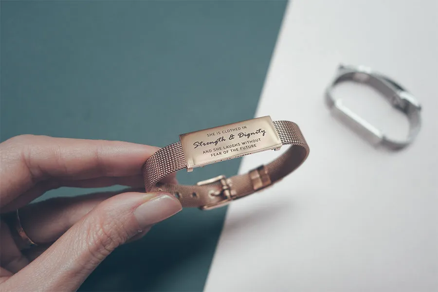 J&Co Foundry Classic Little Message Plate Bracelet