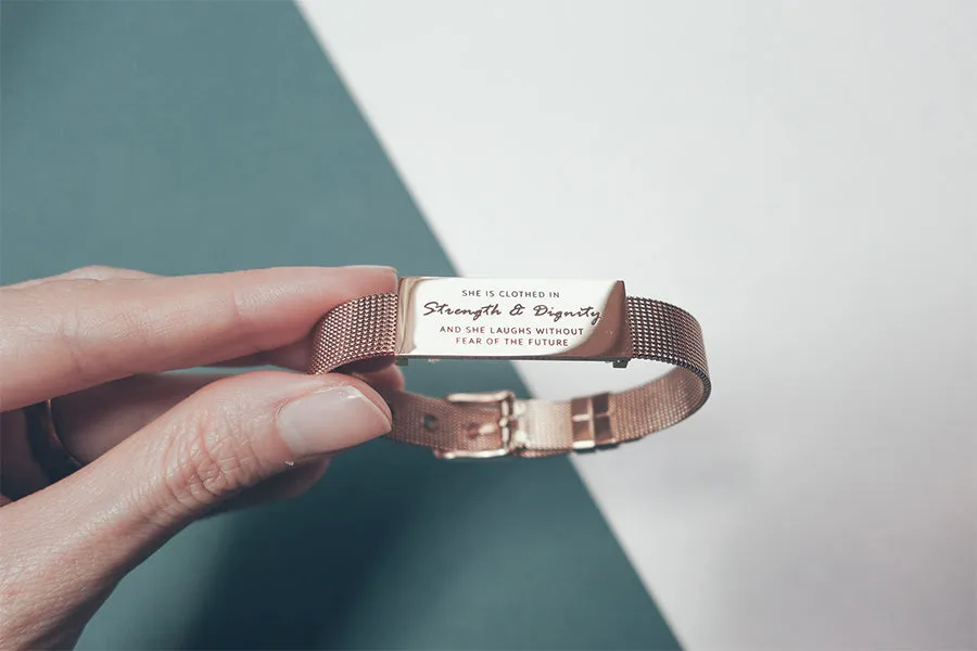 J&Co Foundry Classic Little Message Plate Bracelet