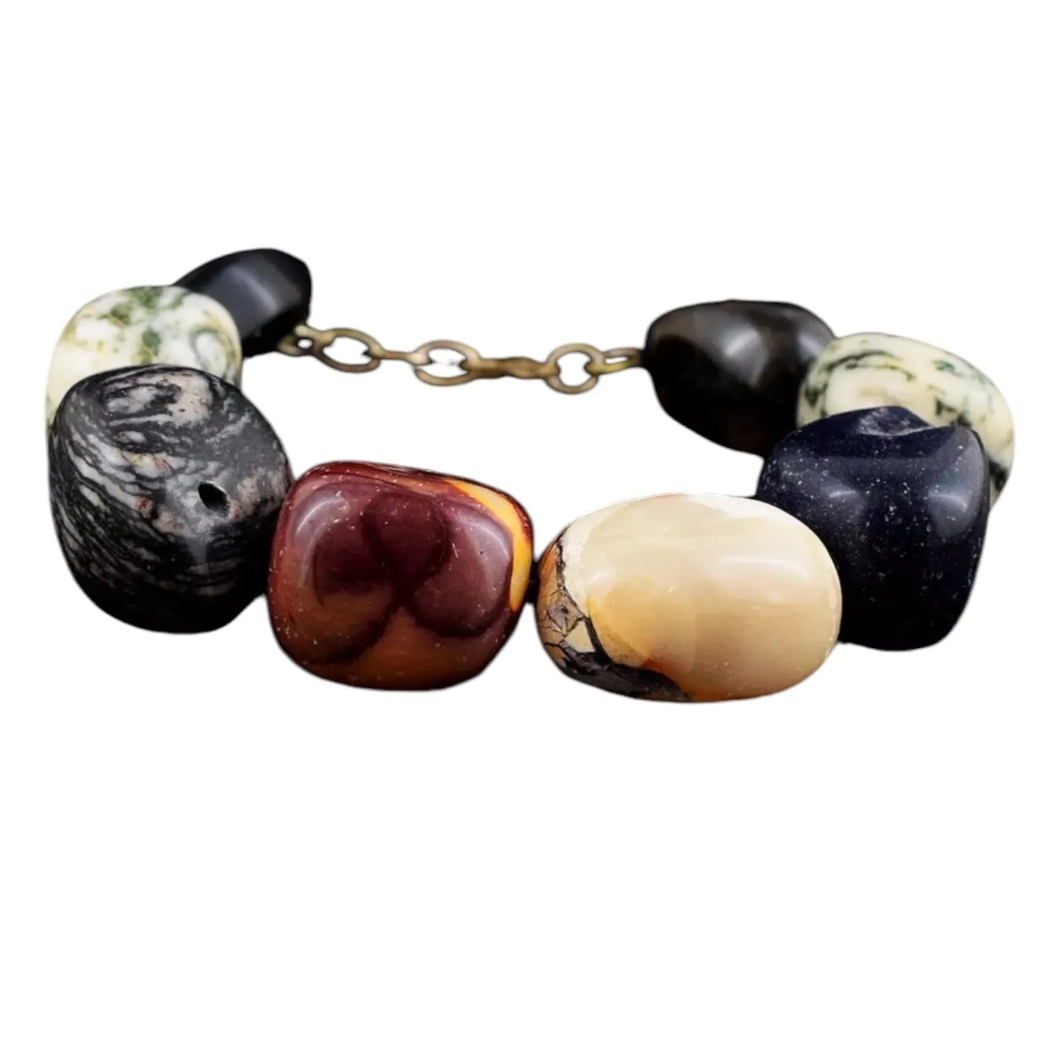 Jasper & Agates Beaded Bracelet