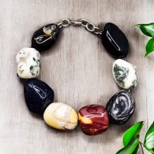 Jasper & Agates Beaded Bracelet