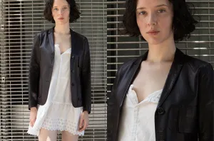 JIL SANDER LEATHER BLAZER