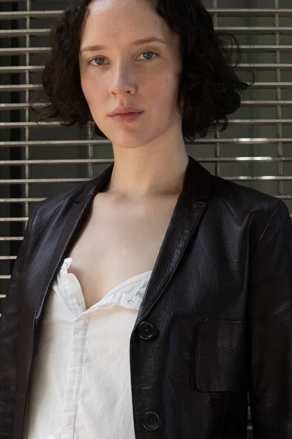 JIL SANDER LEATHER BLAZER