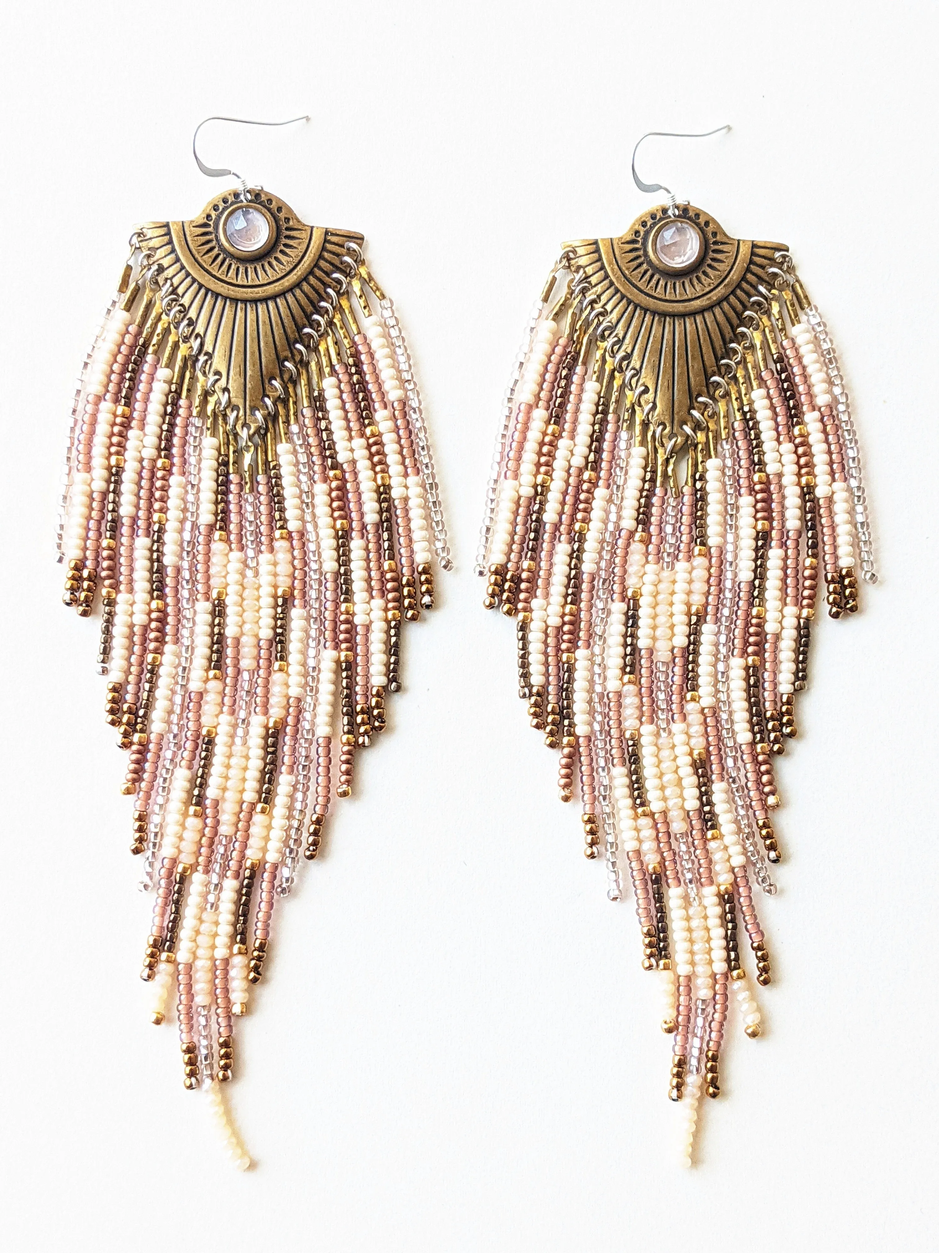 J.K Rowling Pink Champagne Boho Earrings