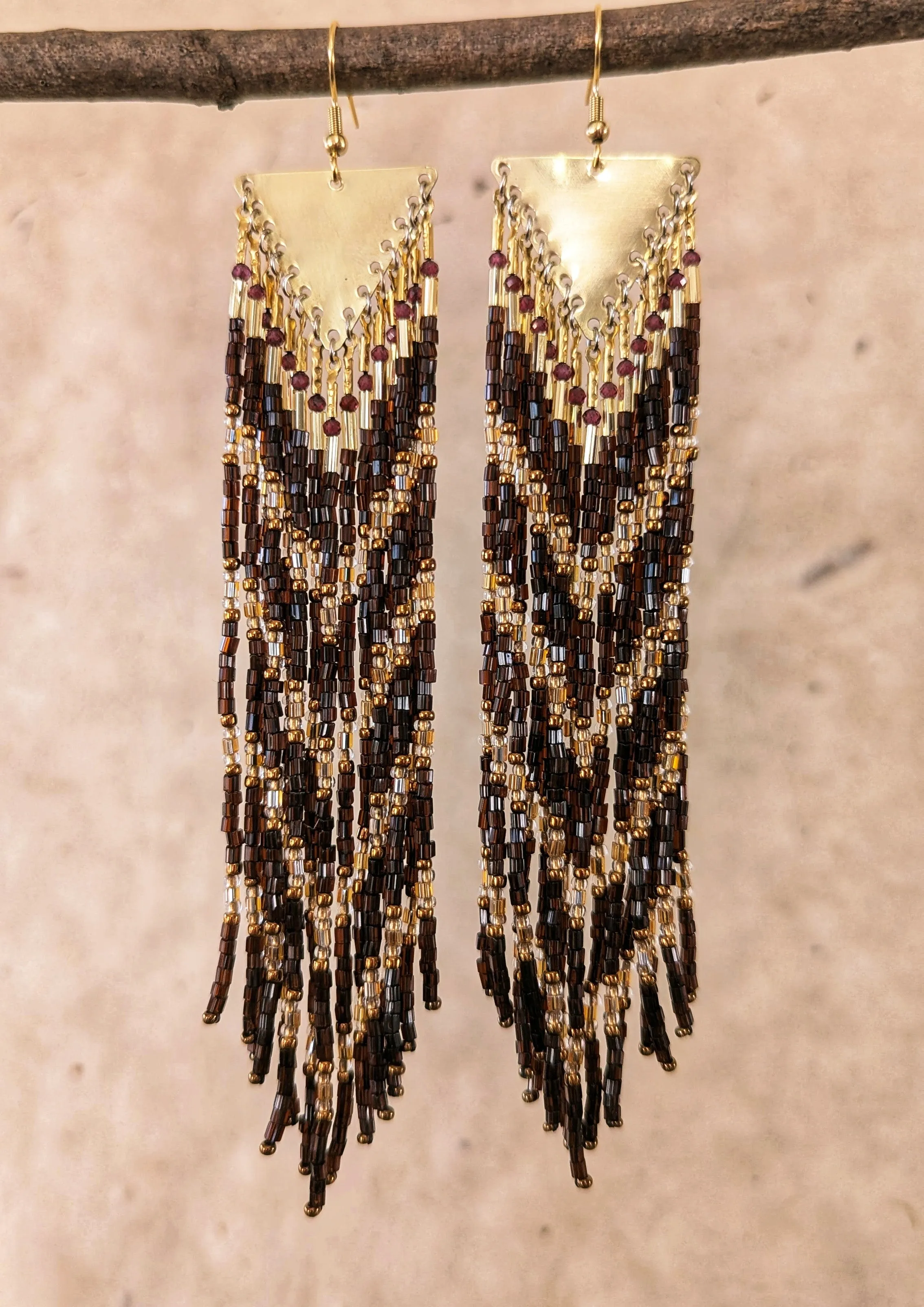 JLO Bronze Seed Bead Earrings