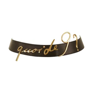 Karl Lagerfield Black Script Belt