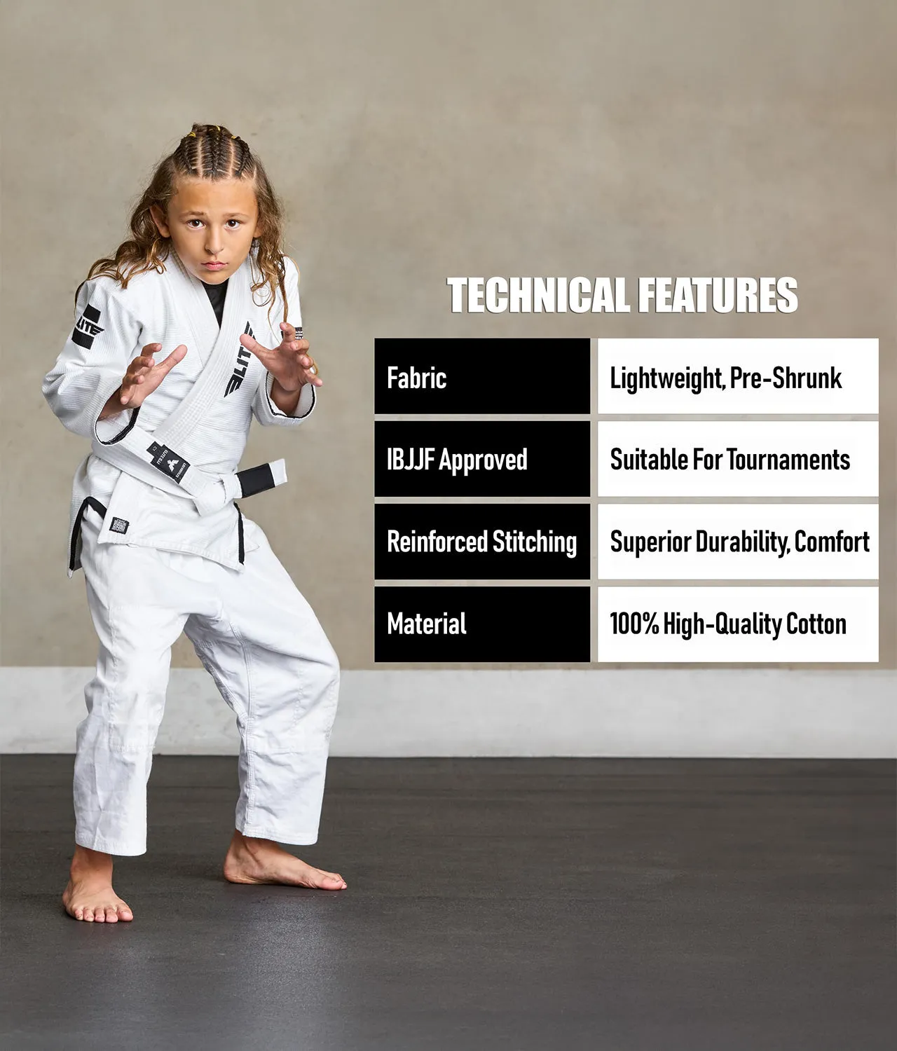 Kids' Brazilian Jiu Jitsu BJJ White Belt