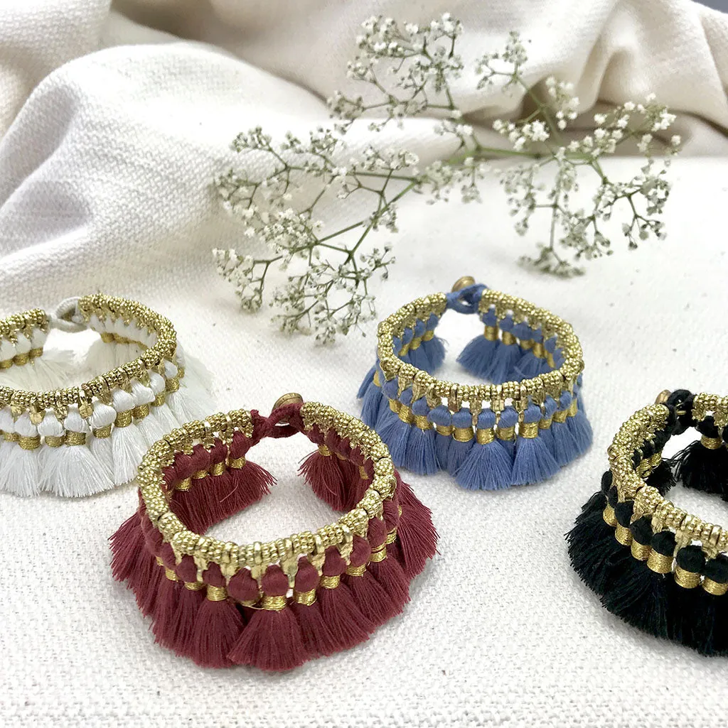 Kyra Tassel Bracelet by SLATE   SALT