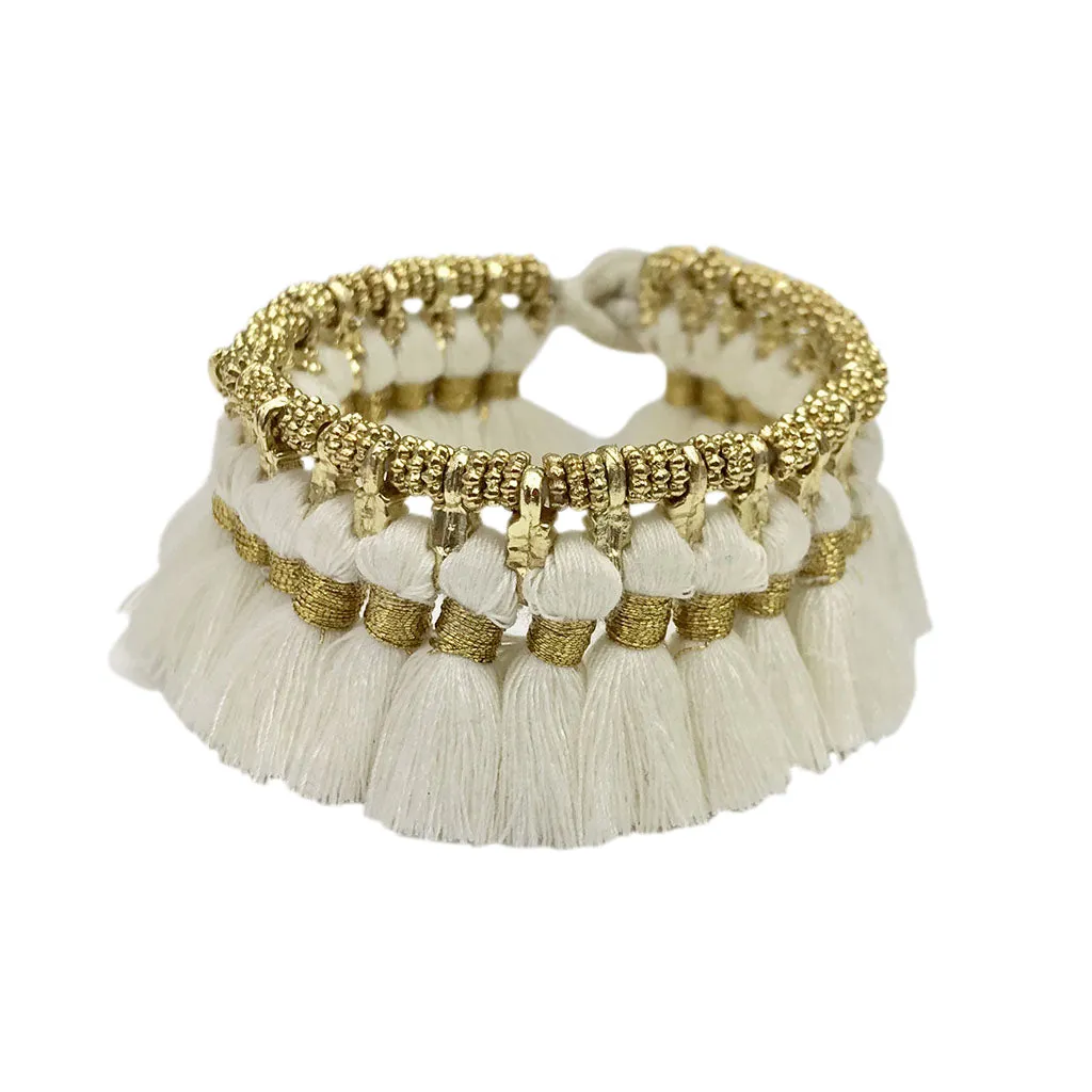 Kyra Tassel Bracelet by SLATE   SALT