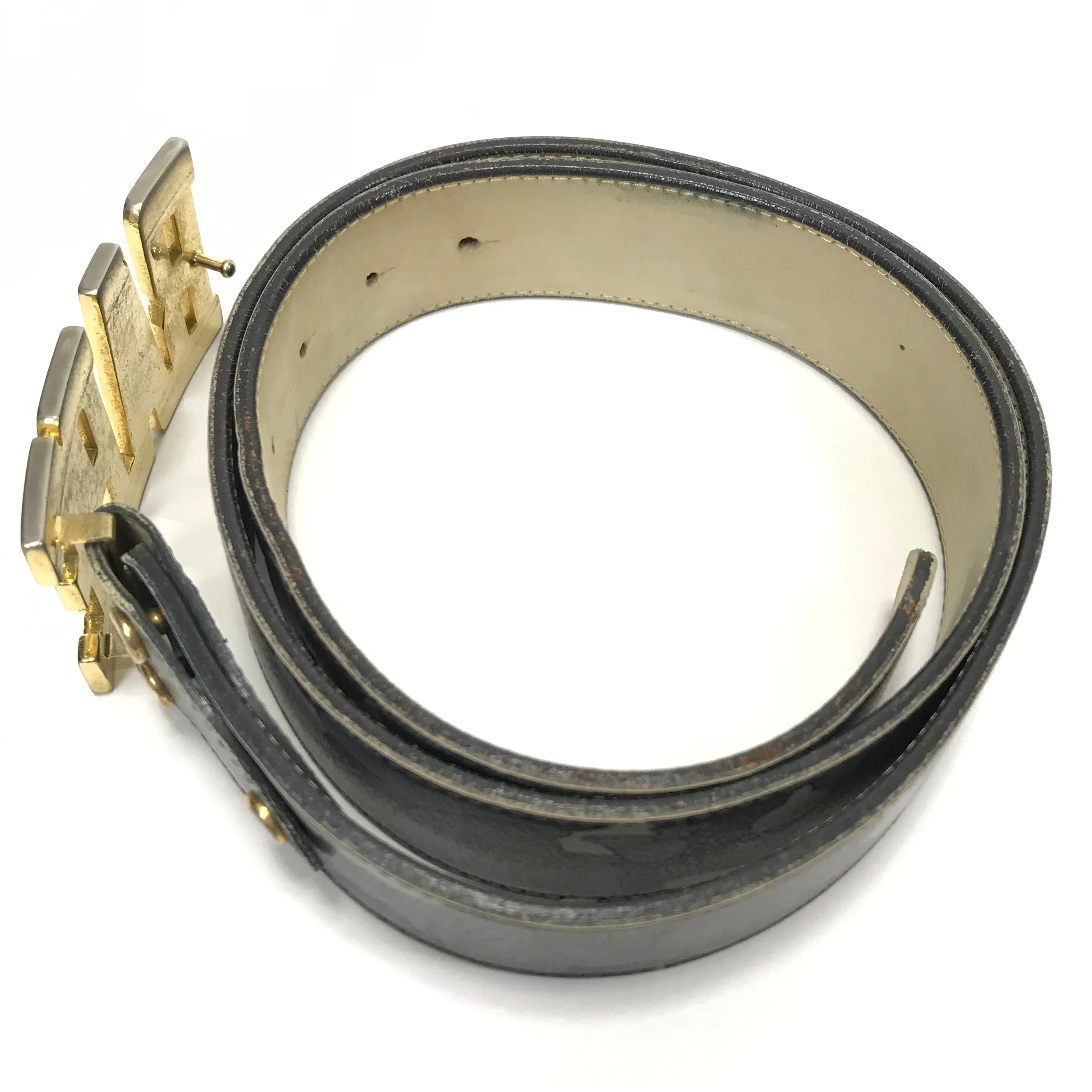 [L] A Bathing Ape Bape Vintage Psyche Sta Camo Leather Belt