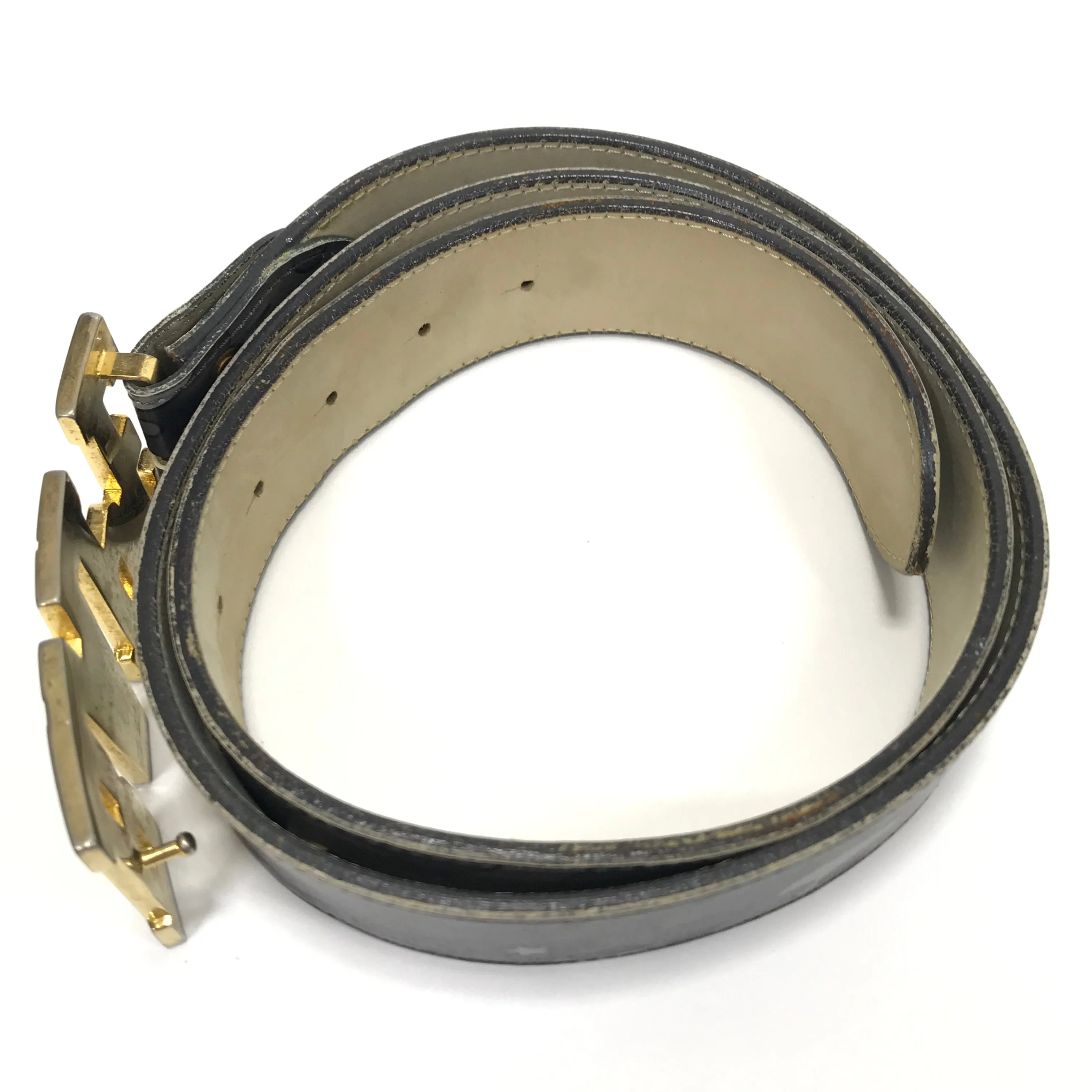 [L] A Bathing Ape Bape Vintage Psyche Sta Camo Leather Belt