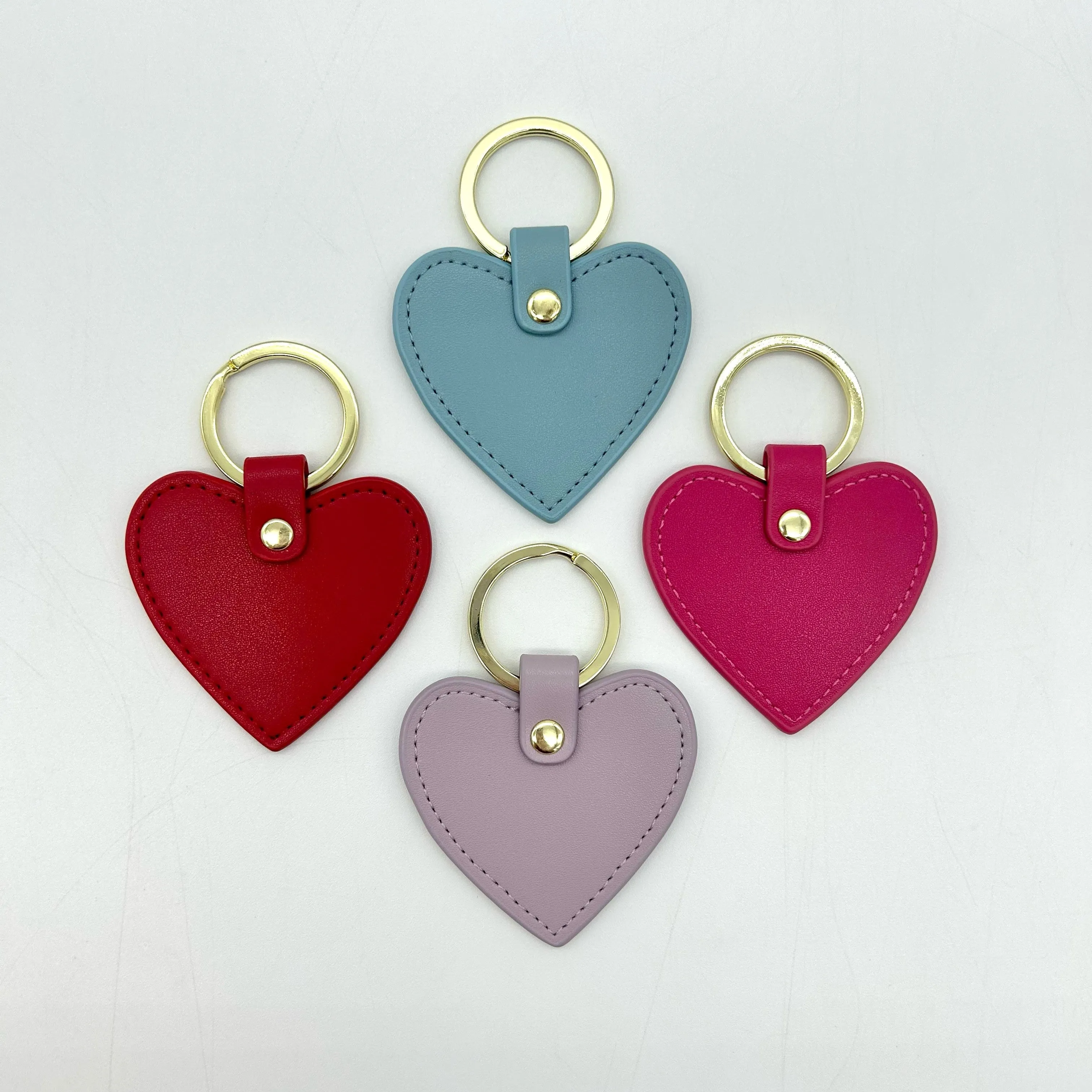 Leather Heart Keychain