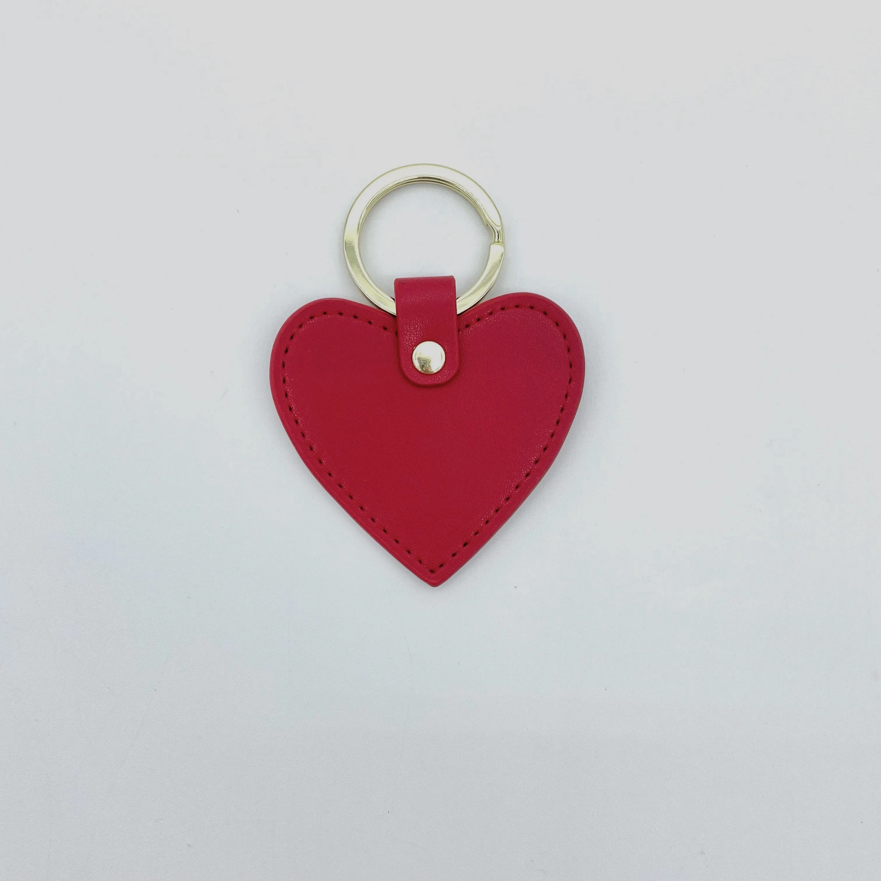 Leather Heart Keychain