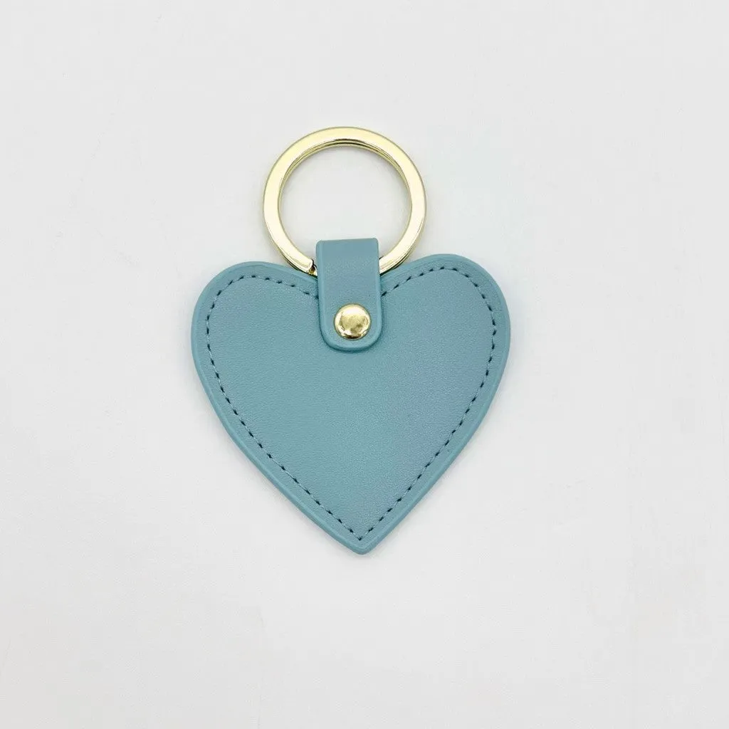 Leather Heart Keychain