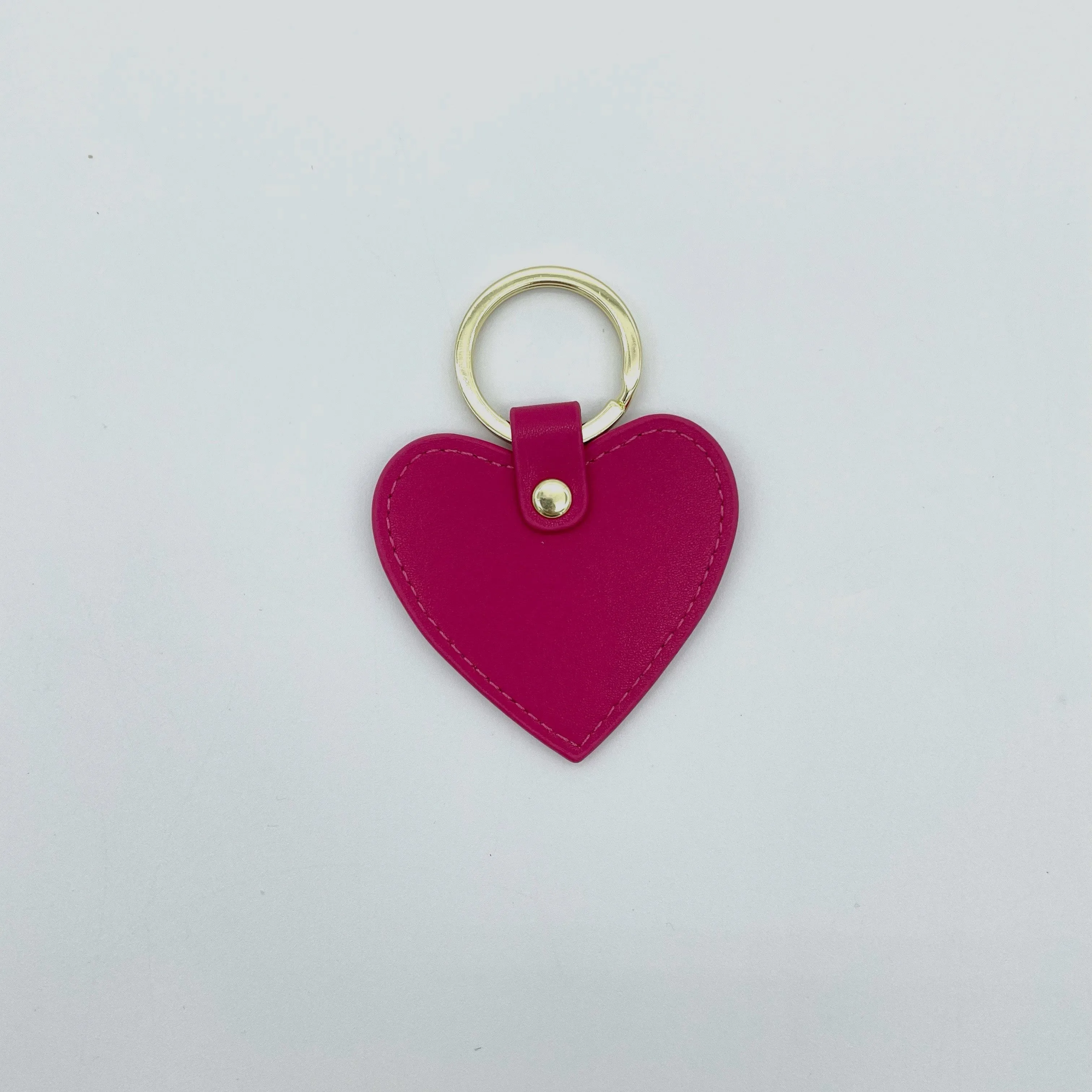 Leather Heart Keychain