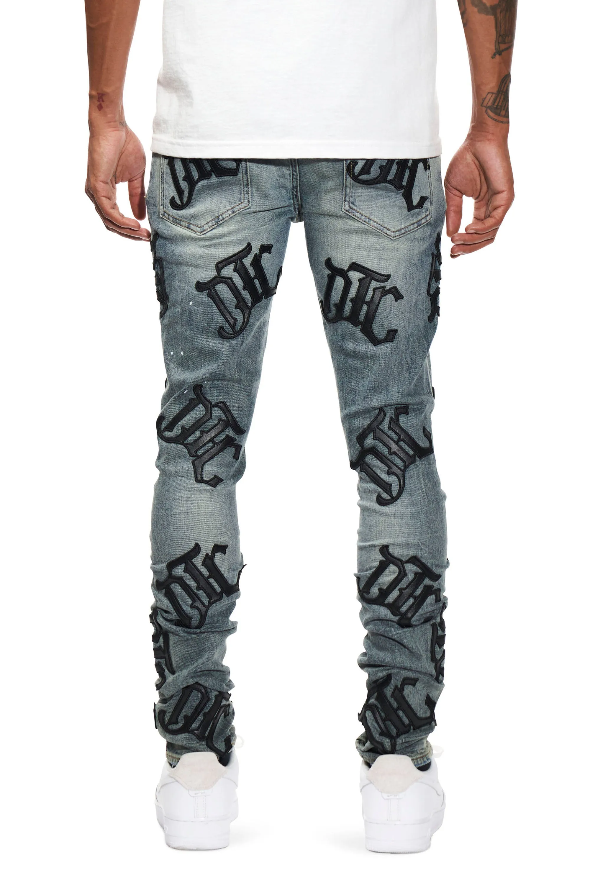 Leather Logo Jean