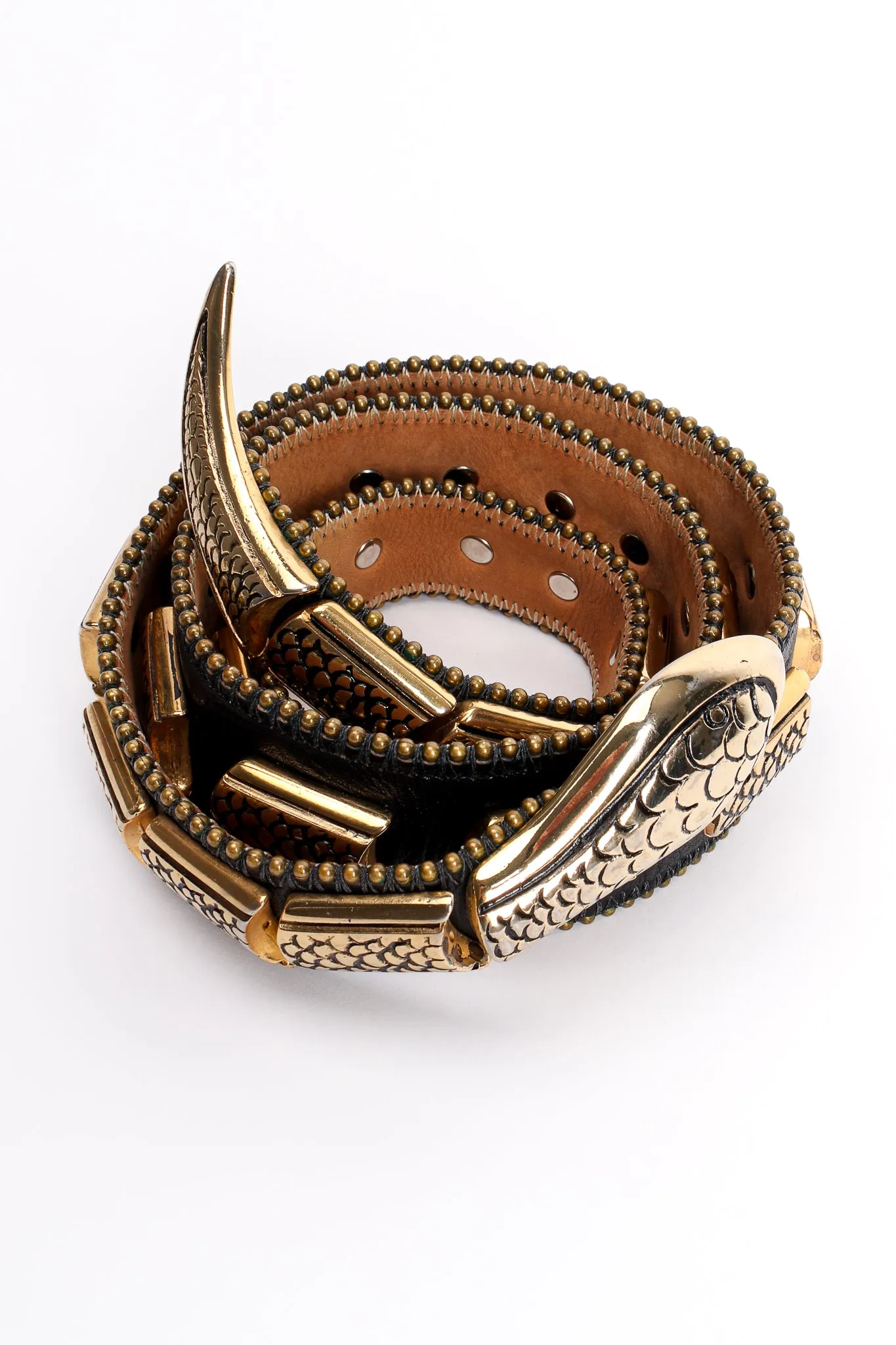 Leather Metal Snake Belt II