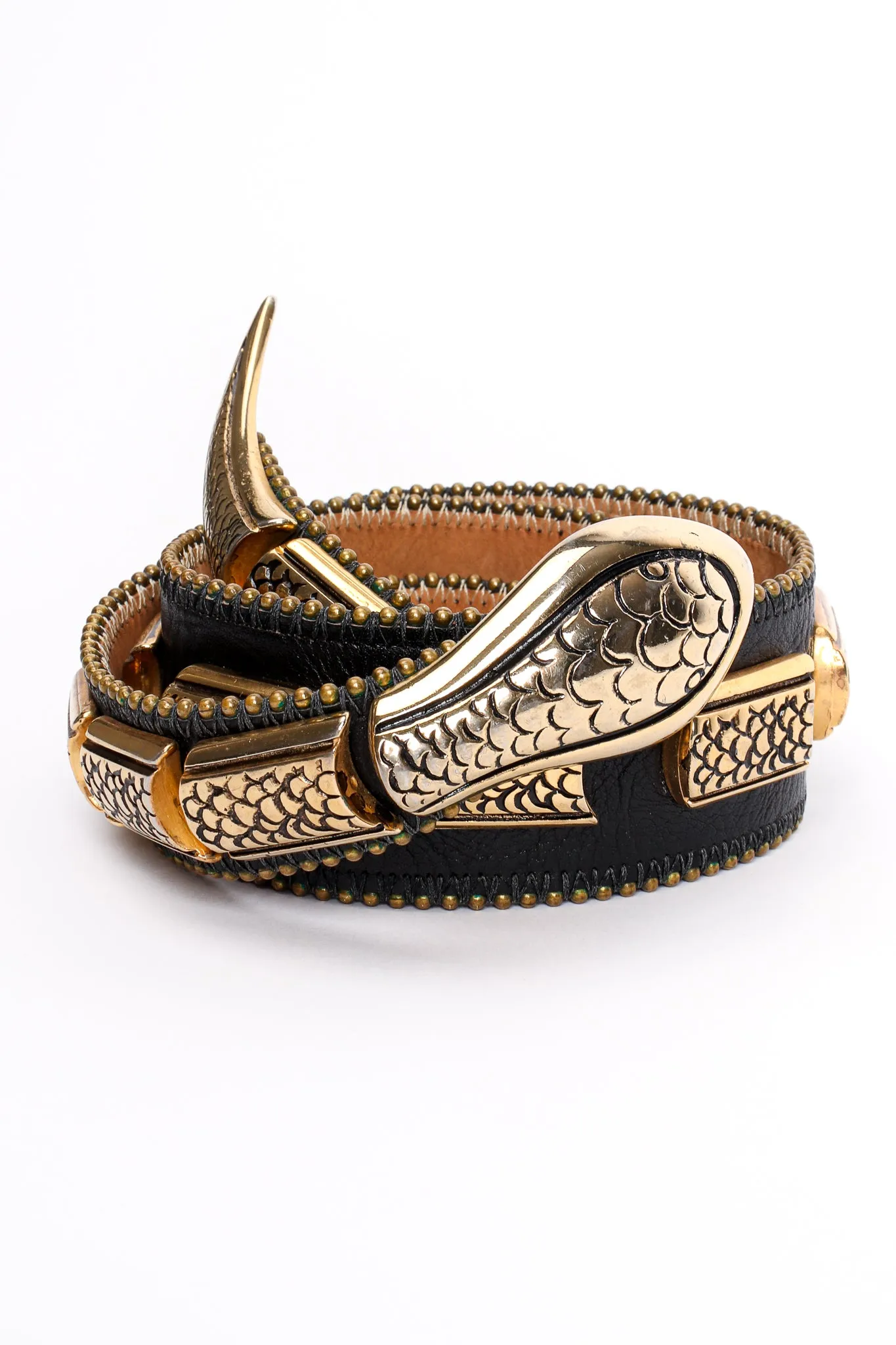 Leather Metal Snake Belt II