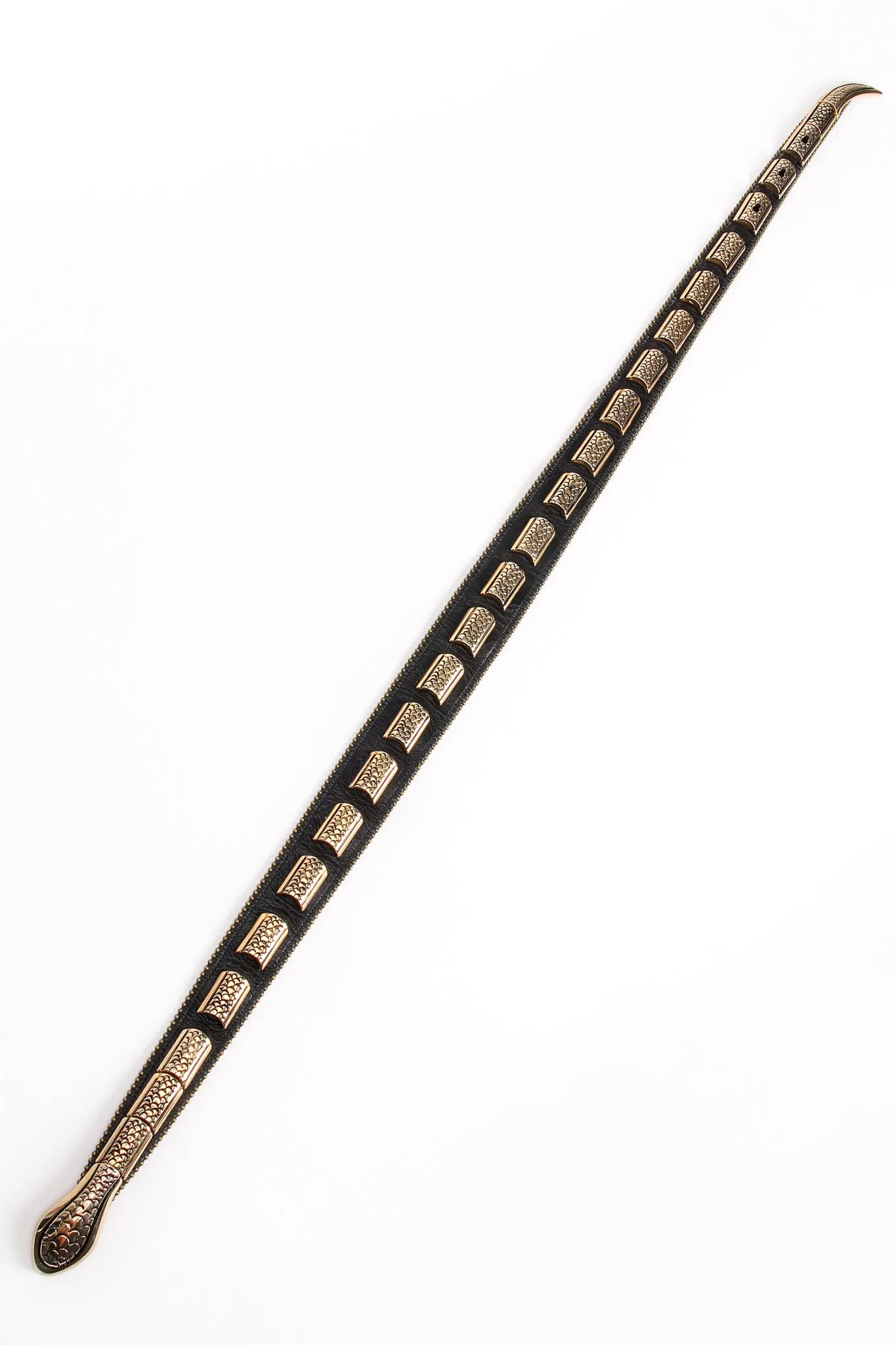 Leather Metal Snake Belt II