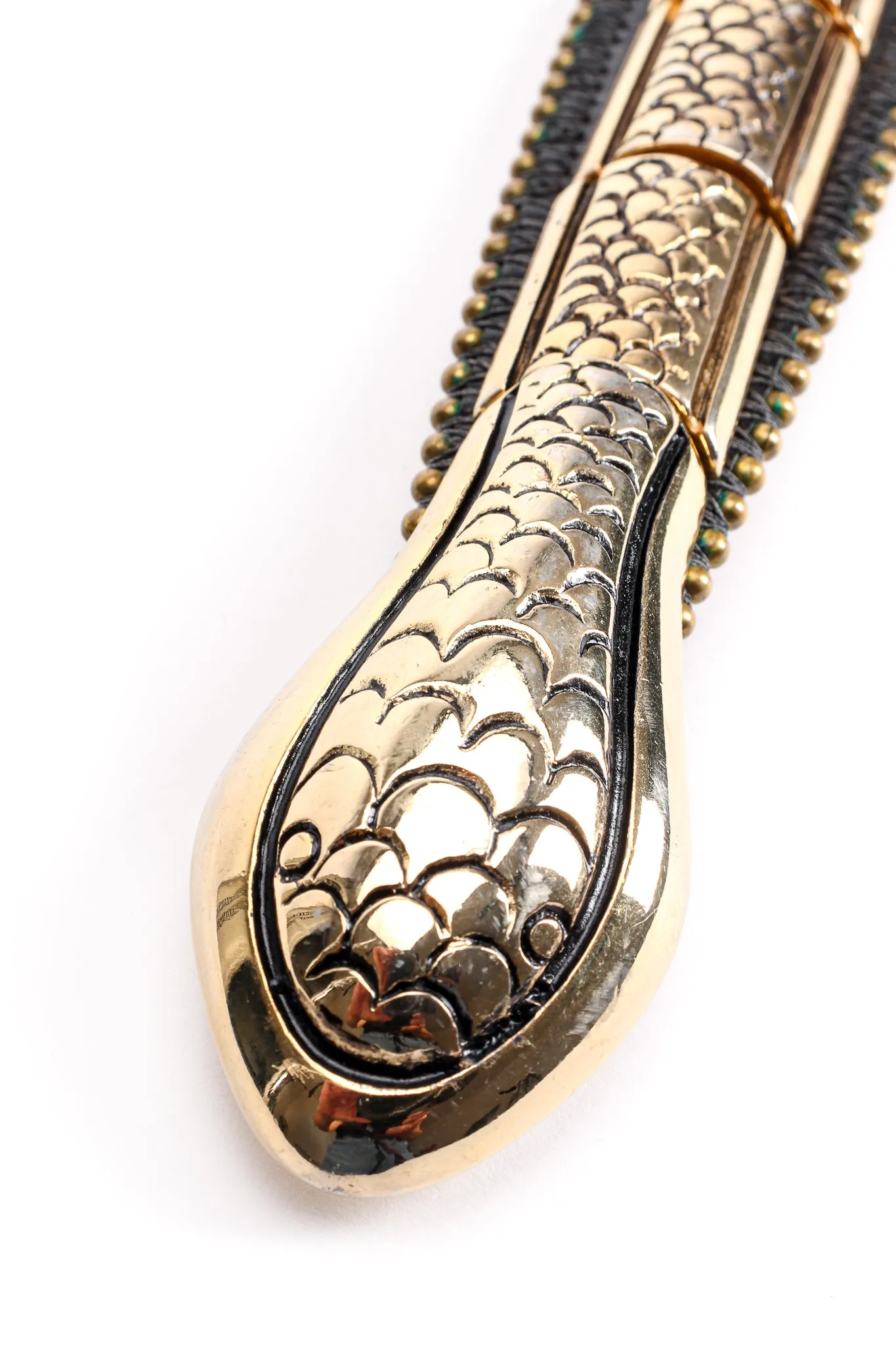 Leather Metal Snake Belt II