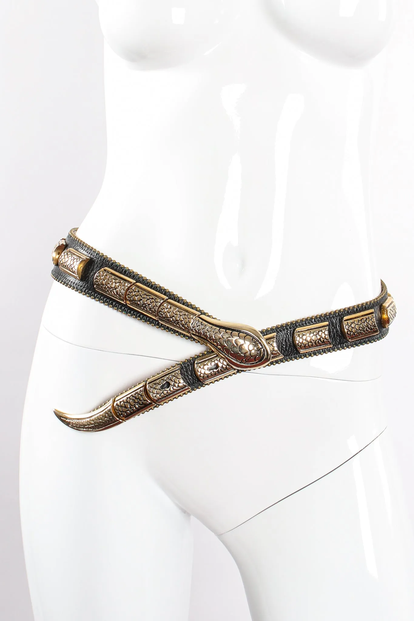 Leather Metal Snake Belt II
