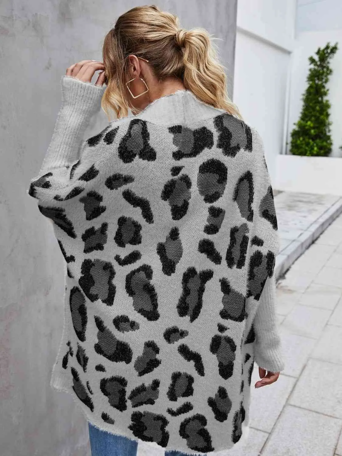 Leopard Pattern Fuzzy Cardigan (3 Colors)