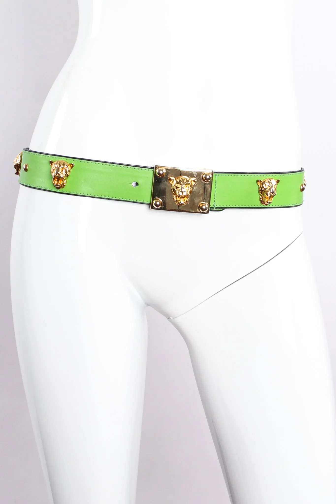 Leopard Stud Buckle Belt
