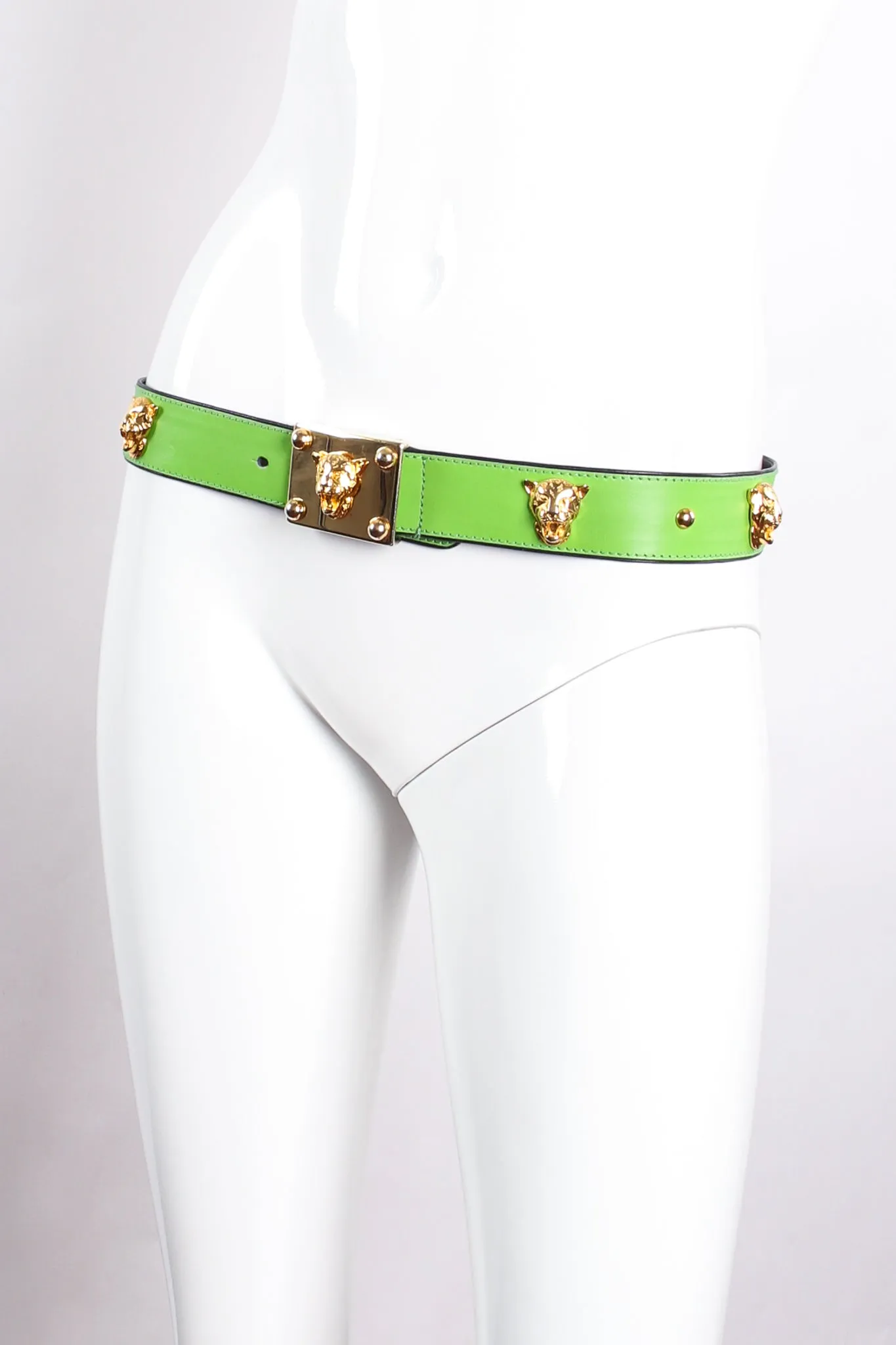 Leopard Stud Buckle Belt