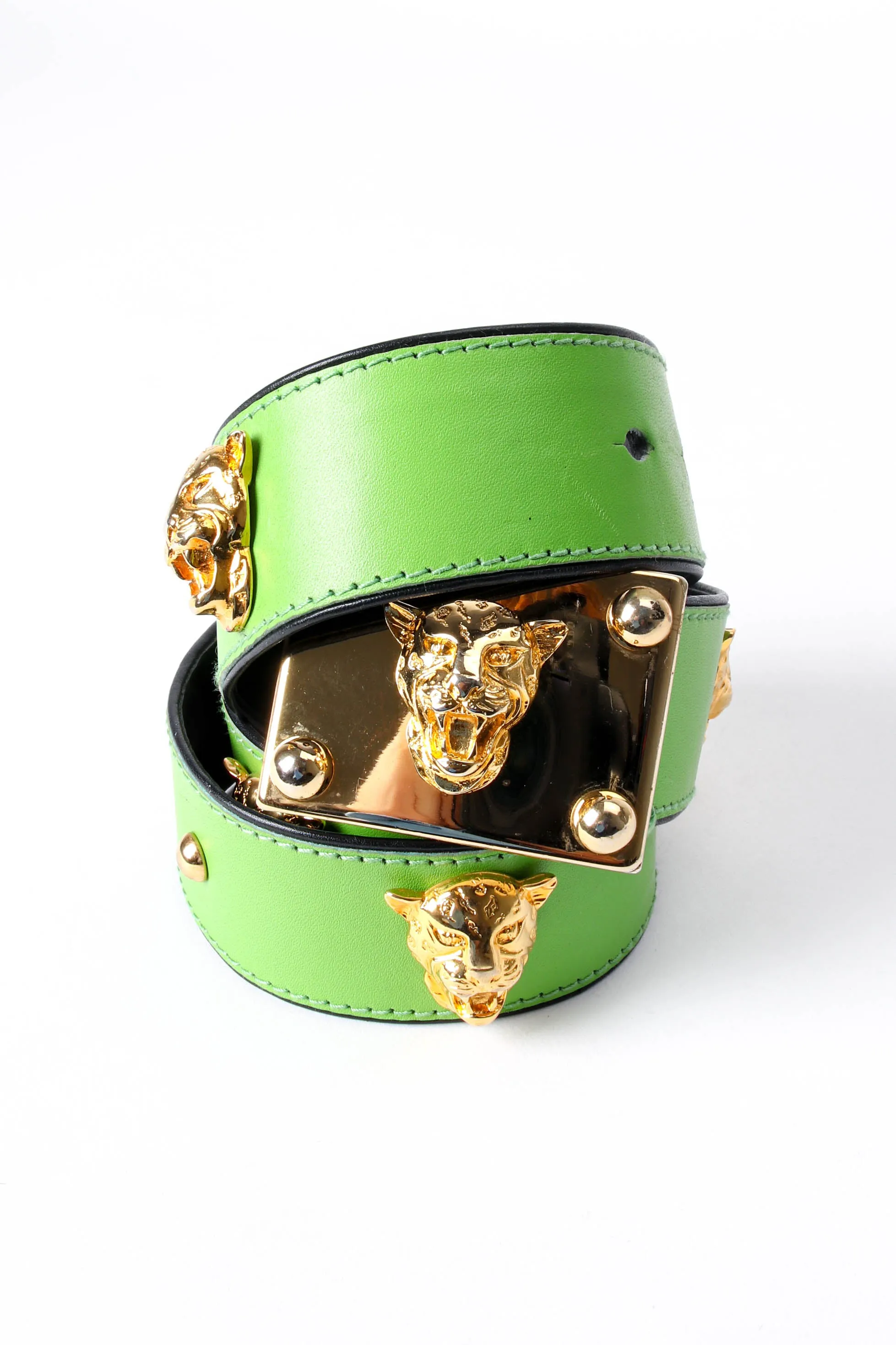 Leopard Stud Buckle Belt