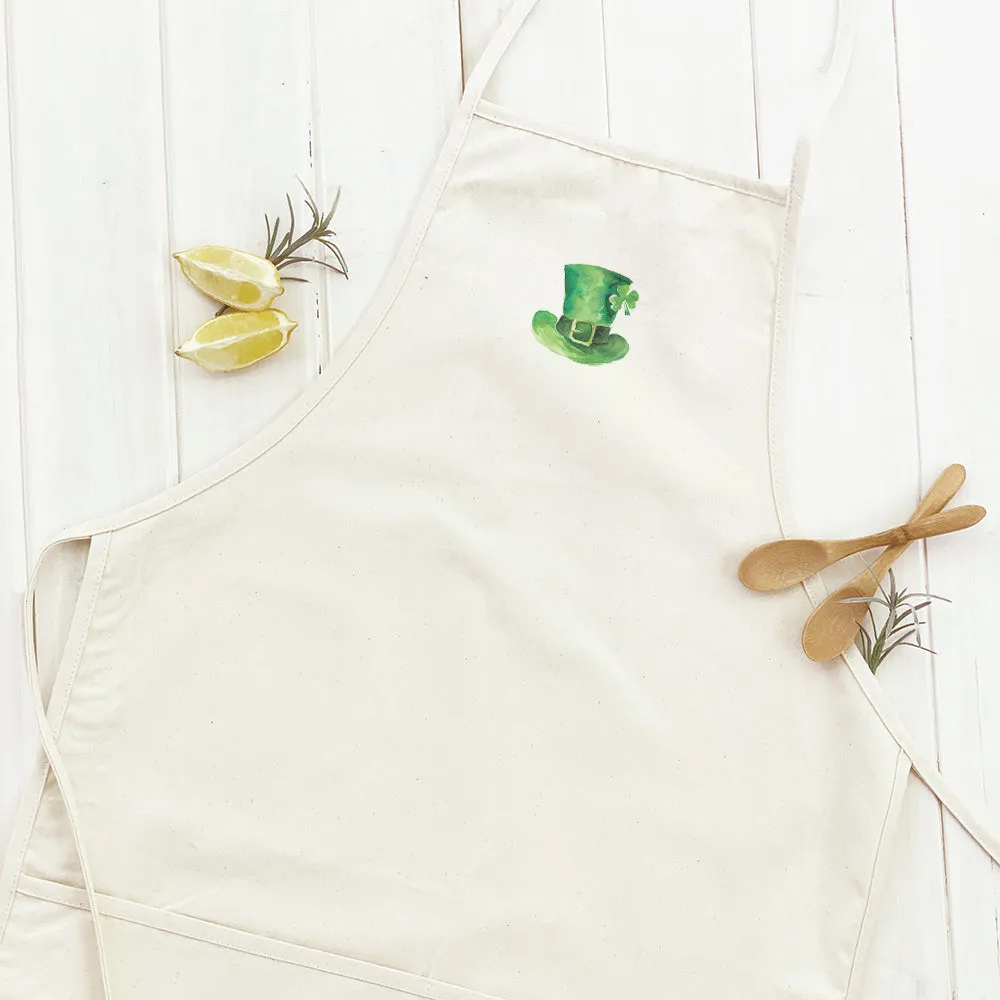 Leprechaun Hat with Shamrock - St. Patrick's Day Women's Apron