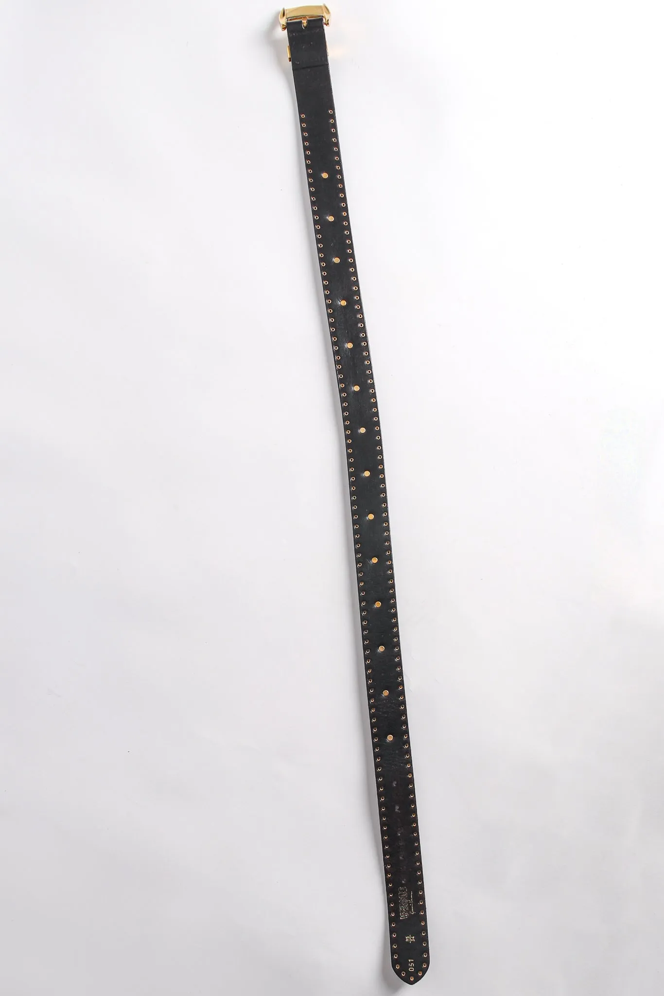Lion Studded Leather Belt