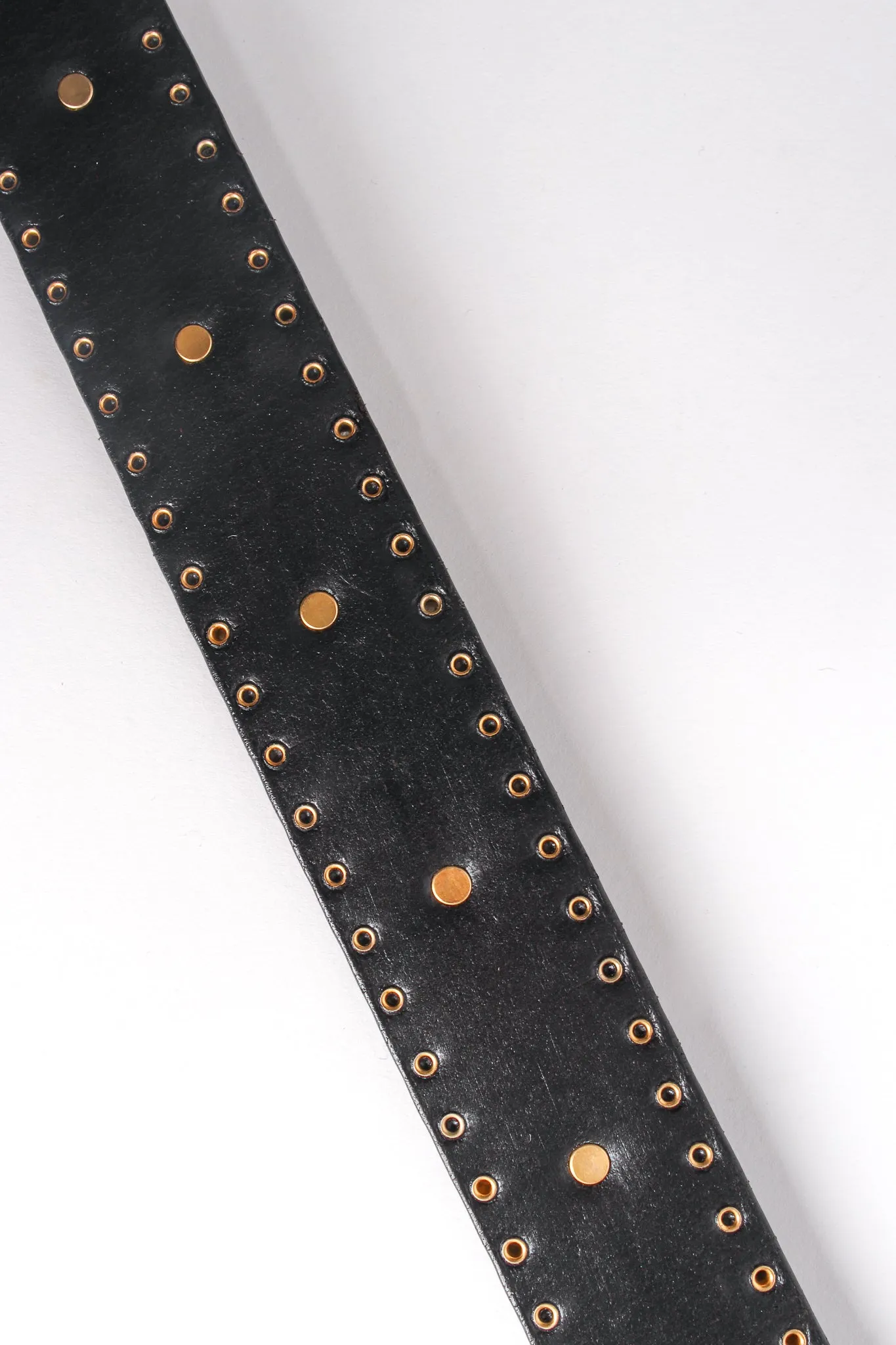 Lion Studded Leather Belt