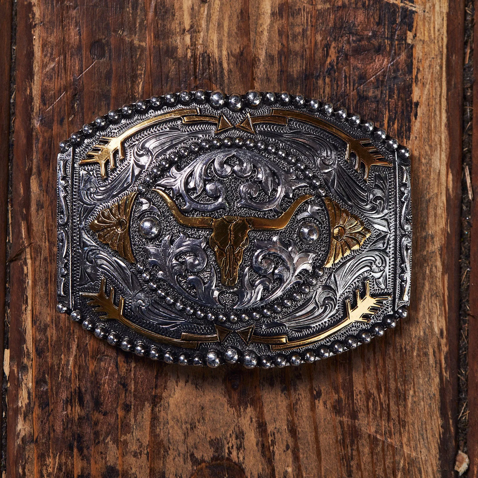 Longhorn with Arrows Buckle