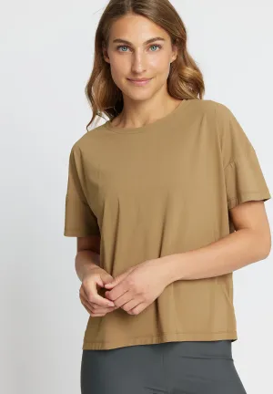 Loose Tee Vela - golden brown