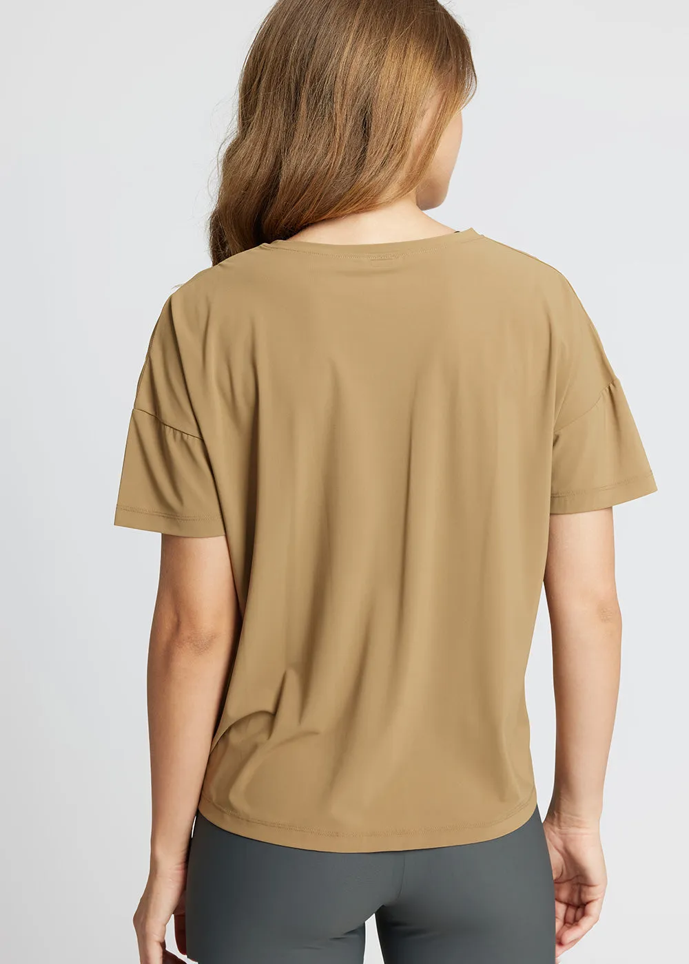 Loose Tee Vela - golden brown